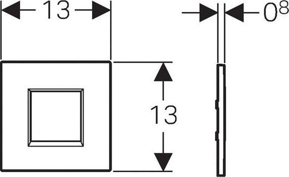 Кнопка смыва Geberit Sigma 30 HyTronic 116.037.KN.1, хром
