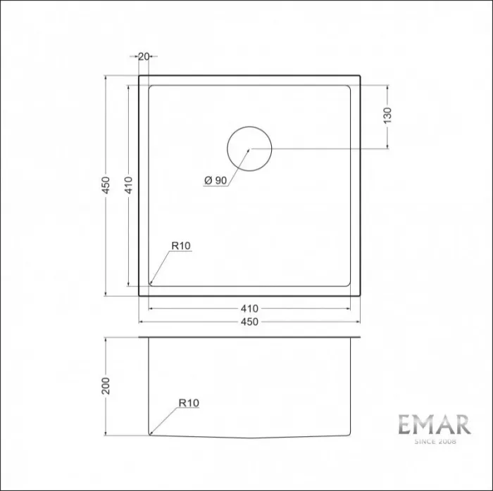 Кухонная мойка Emar Best EMB-113 PVD Nano Coppery медь