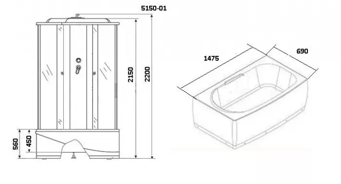 Душевой бокс Niagara NG NG-5150-01