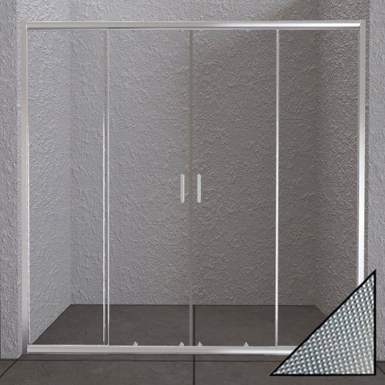 Душевая дверь в нишу BelBagno UNIQUE-BF-2-150/180-P-Cr стекло punto
