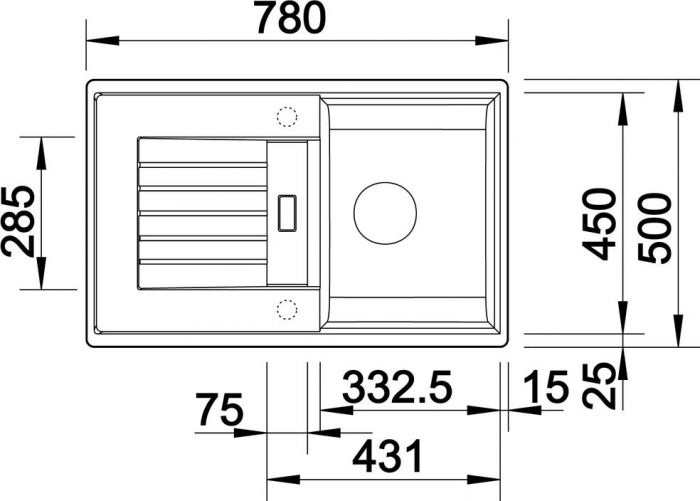 Кухонная мойка Blanco Zia 45 S 526013 чёрный