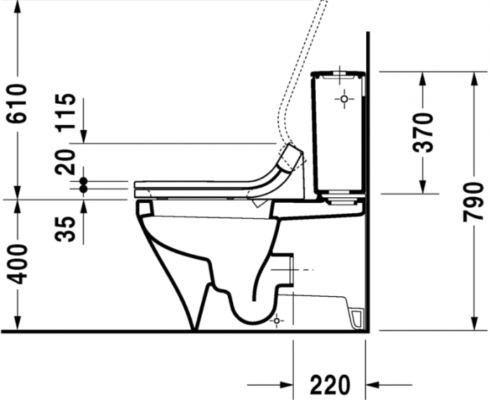 Напольный унитаз Duravit DuraStyle 2156590000 с бачком 0935100005