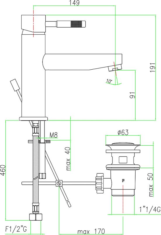 Смеситель Fiore Xenon 44CR5276 для раковины
