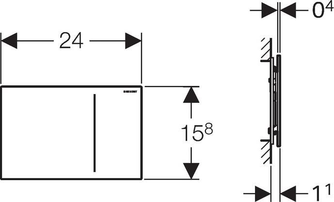 Кнопка смыва Geberit Sigma 70 115.625.SI.1, белый