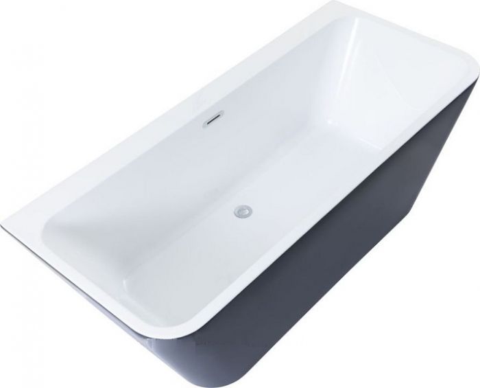 Акриловая ванна Aquanet Family Perfect 170x75 13775-MW-MB, белый матовый/черный матовый