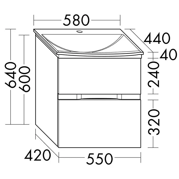 Раковина Duravit Darling New 2621550000 55 см