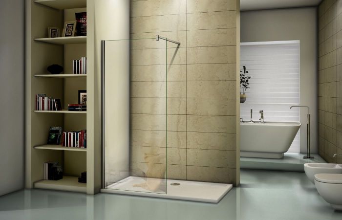 Душевая перегородка 90 см Good Door Walk In SP-90-C-CH ВИ00001 стекло прозрачное