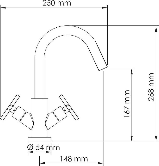 Смеситель для раковины Wasserkraft Weser 7803, хром