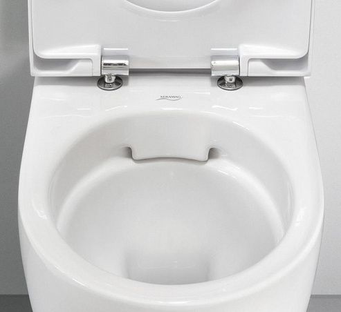 Комплект инсталляции Geberit Duofix UP320 111.300.00.5 с подвесным унитазом Geberit Acanto 500.600.01.2 и крышкой сиденьем 500.605.01.2 с микролифтом