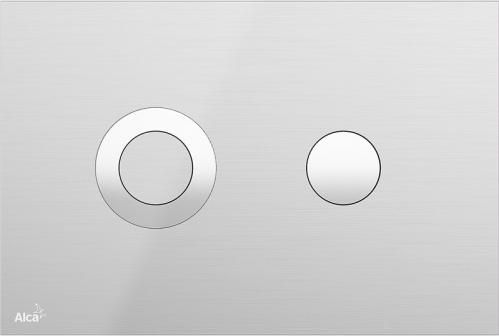 Кнопка смыва AlcaPlast Flat TURN-INOX сталь