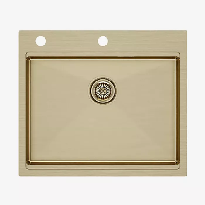 Мойка кухонная Paulmark Brim-Pro PM705951-BG брашированное золото