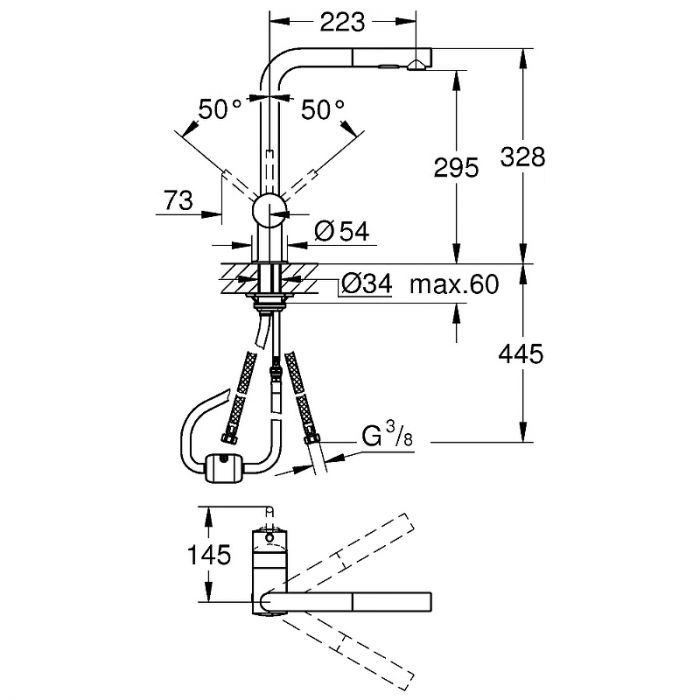 Смеситель для кухни Grohe Minta 30274DA0 бронза