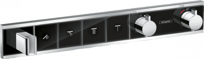 Термостат для душа Hansgrohe RainSelect 15357600, чёрный хром