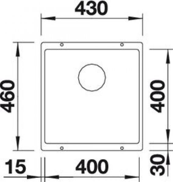 Кухонная мойка Blanco Subline 400-U 523424 алюметаллик