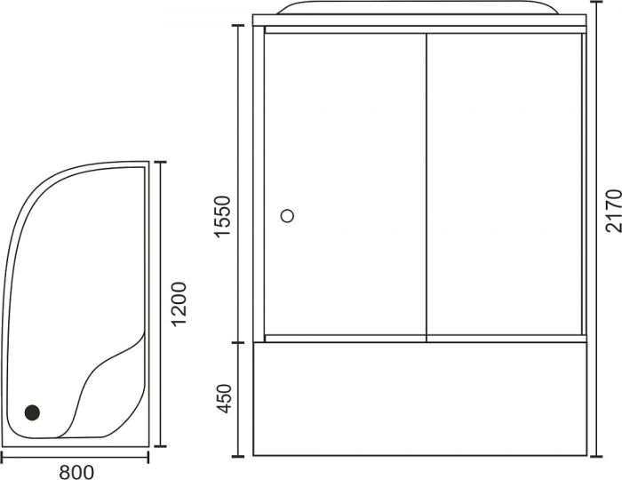 Душевая кабина Royal Bath RB 8120BK3-BT R