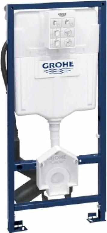 Инсталляция с клавишей смыва Grohe 118890 с унитазом с сиденьем микролифт