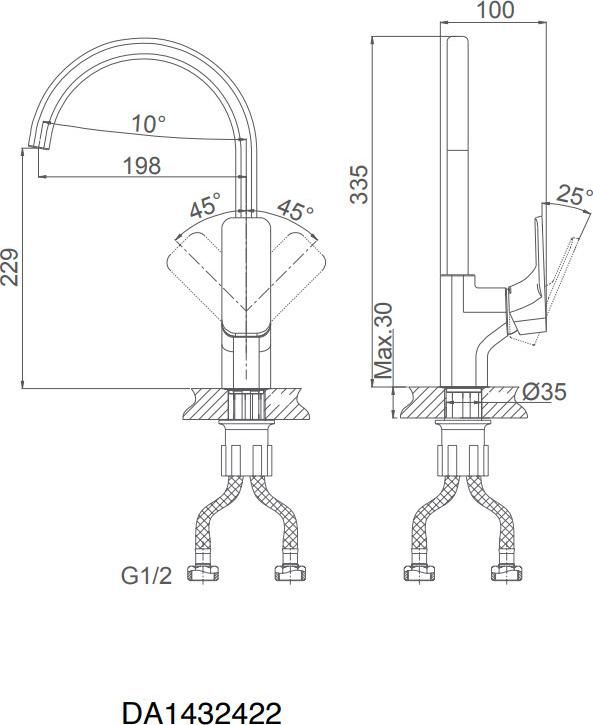 Раковина Aquanet Flat 00330426 белый