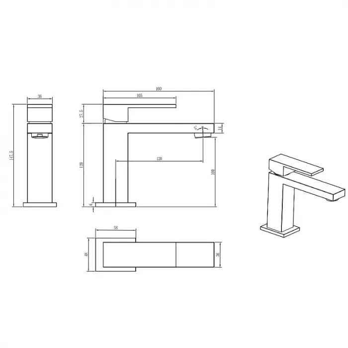 Система инсталляции для раковин Grohe Rapid SL 38554001