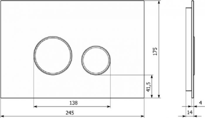 Кнопка смыва Lavinia Boho RelFix 38050904, светло-серый