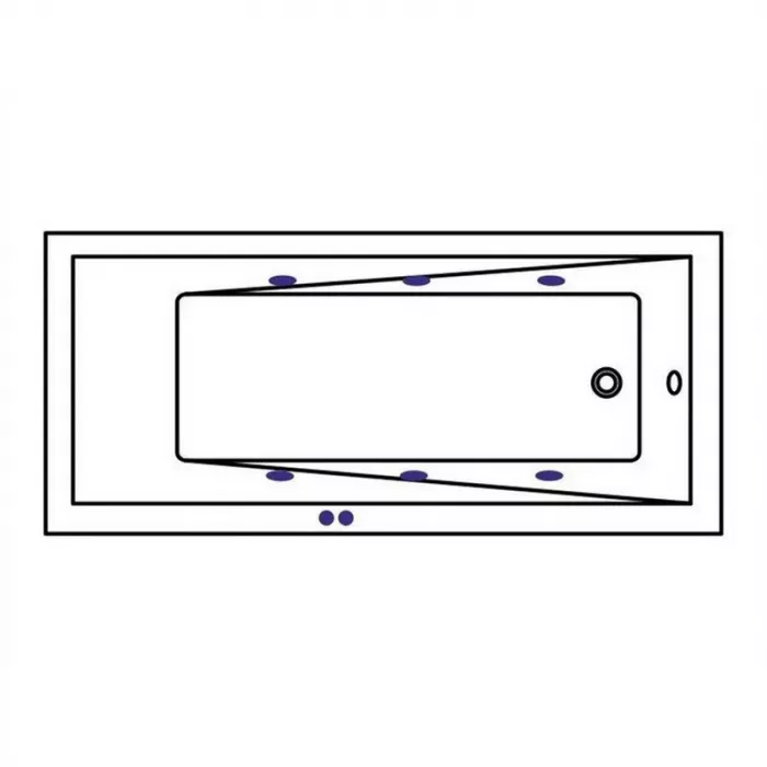 Акриловая ванна Whitecross Wave Slim 160х70 0111.160070.100.SOFT.BR бронза, белый