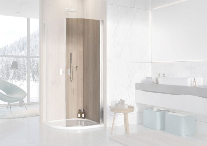 Шкаф-пенал Roca Inspira 857034403 R тёмный дуб с зеркальным фасадом