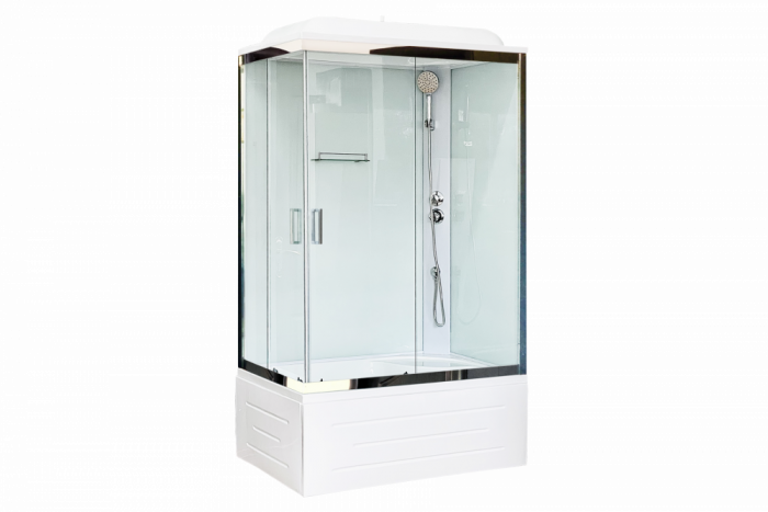 Душевая кабина 100х80 см Royal Bath BP RB8100BP5-WT-CH-R стекло прозрачное