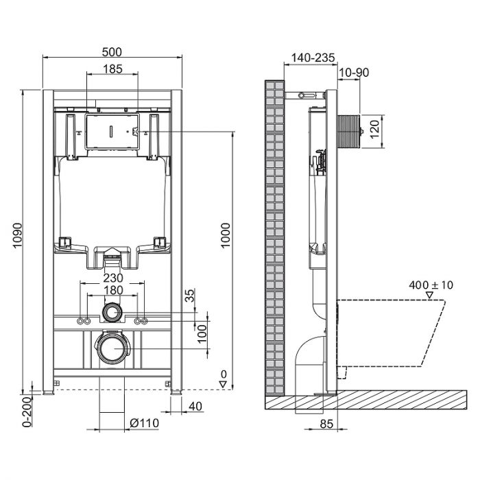 Комплект унитаза с инсталляцией BelBagno Ardente-C BB3202CHR-MB/BB3202SC-MB/BB002-80/BB007-PR-NERO.M с сиденьем микролифт и черной матовой клавишей смыва