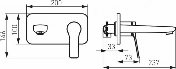 Смеситель для раковины Ferro Stratos BSC3PA, хром