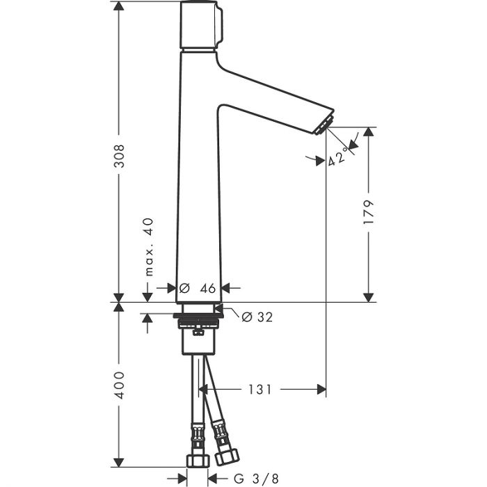 Смеситель для раковины Hansgrohe Talis Select S 72045000, хром