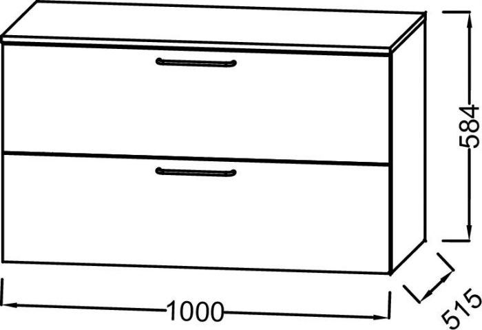 Тумба 100 см Jacob Delafon Odeon Rive Gauche EB2549-R5-N18, белый