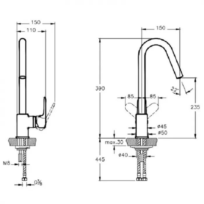 Смеситель для ванны Hansgrohe Talis E 71740990, полированное золото