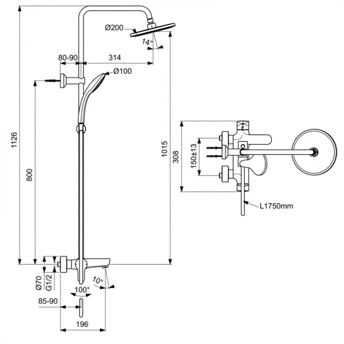 Раковина накладная SantiLine SL-1069MB черный