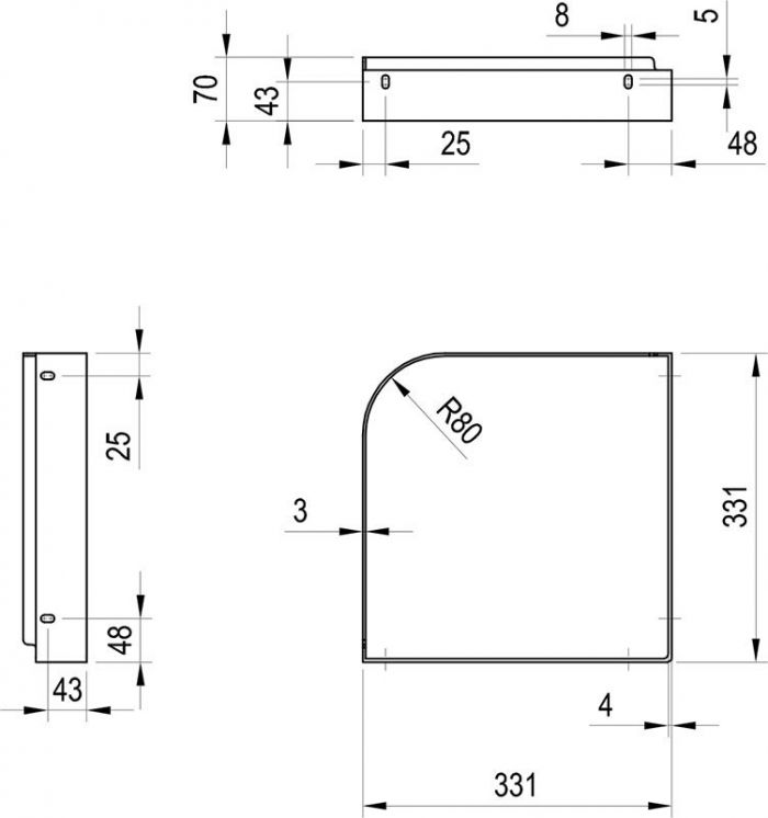 Консоль для раковины Ravak Yard X01780, черный