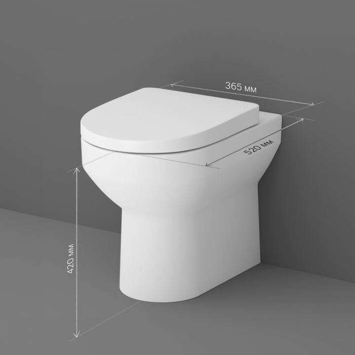 Приставной унитаз Am.Pm Spirit 2.0 C701438WH