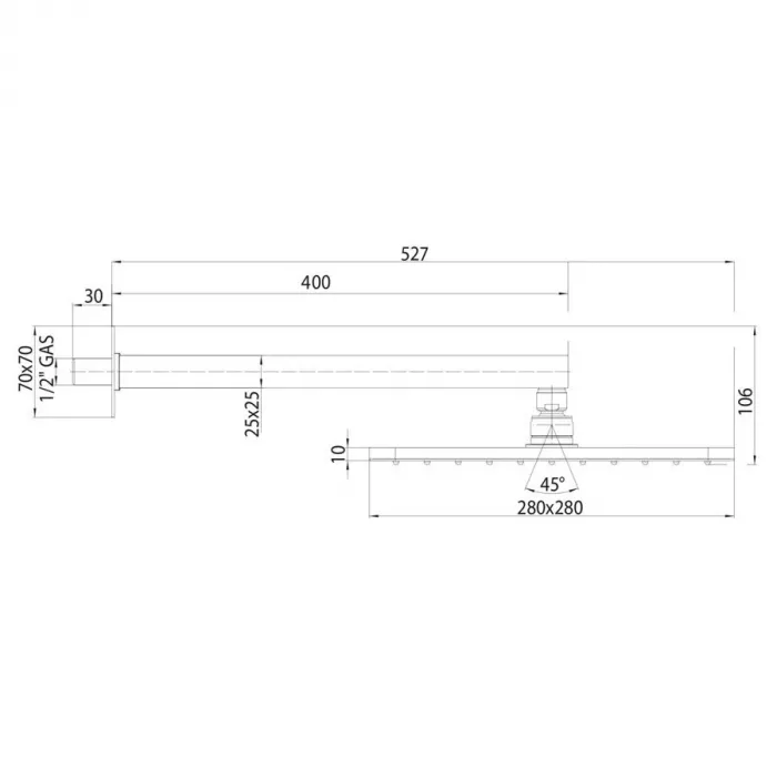 Душ верхний Bossini Cosmo H69598I.030 хром