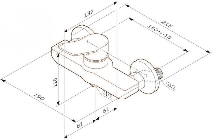 Смеситель для душа AM.PM X-Joy F85A20033, белый