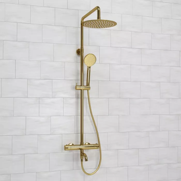 Душевая система WasserKRAFT серия A A188.208.207.PG Thermo золото