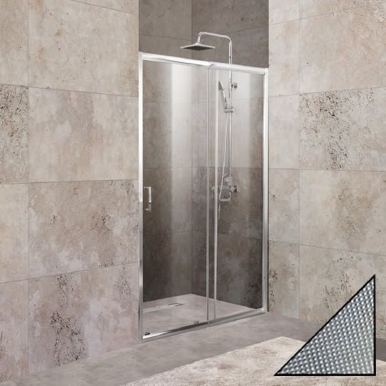 Душевая дверь в нишу BelBagno UNIQUE-BF-1-100/115-P-Cr стекло punto