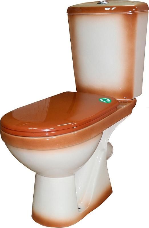 Унитаз компакт Rosa Комфорт 4620008191010 коричневый с бачком и сиденьем