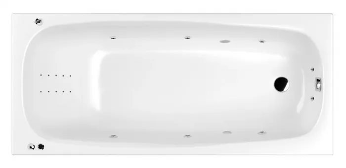 Акриловая ванна Whitecross Layla Slim 170х75 0122.170075.100.SMARTNANO.CR хром, белый