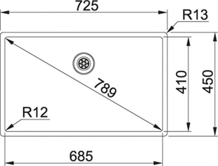 Кухонная мойка 72 см Franke Box BXX 210/110-68 127.0453.658, нержавеющая сталь