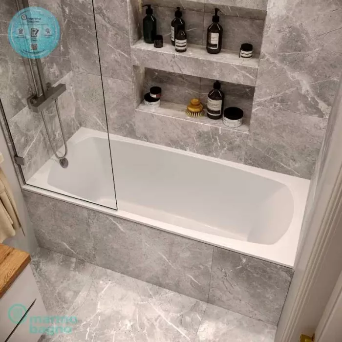 Ванна из искуственного камня Marmo Bagno 180х75 MB-Э180-75 белый