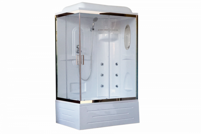 Душевая кабина 120х80 см Royal Bath BP RB8120BP2-T-CH-R стекло прозрачное с гидромассажем