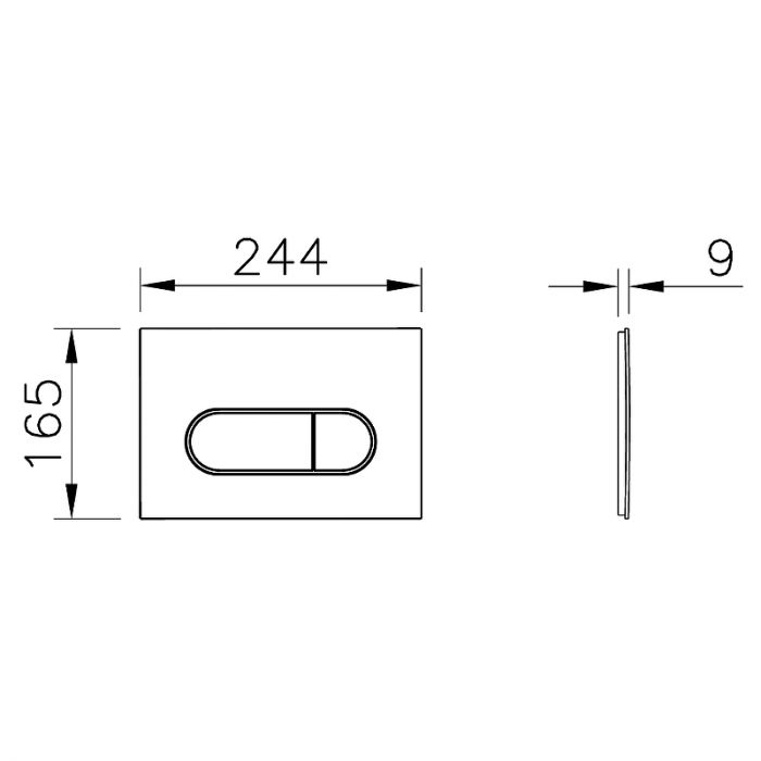 Комплект унитаза с инсталляцией VitrA Zentrum Round 9879B003-7200 сиденье микролифт, клавиша смыва хром