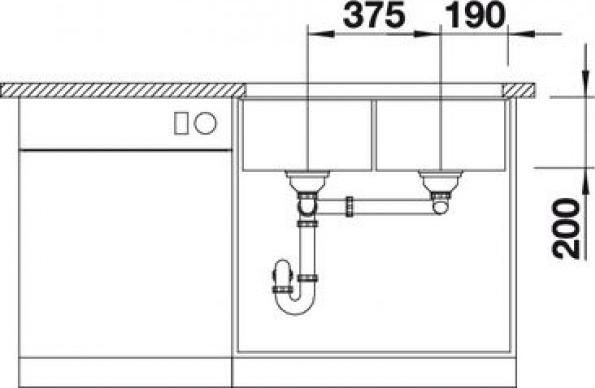 Кухонная мойка Blanco Subline 350/350-U 523579 жасмин