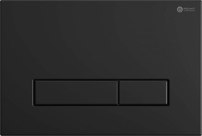 Система инсталляции Point Элемент PN45120 + Клавиша смыва Point Меркурий черная матовая PN44831BM + Унитаз Point Ника PN41081