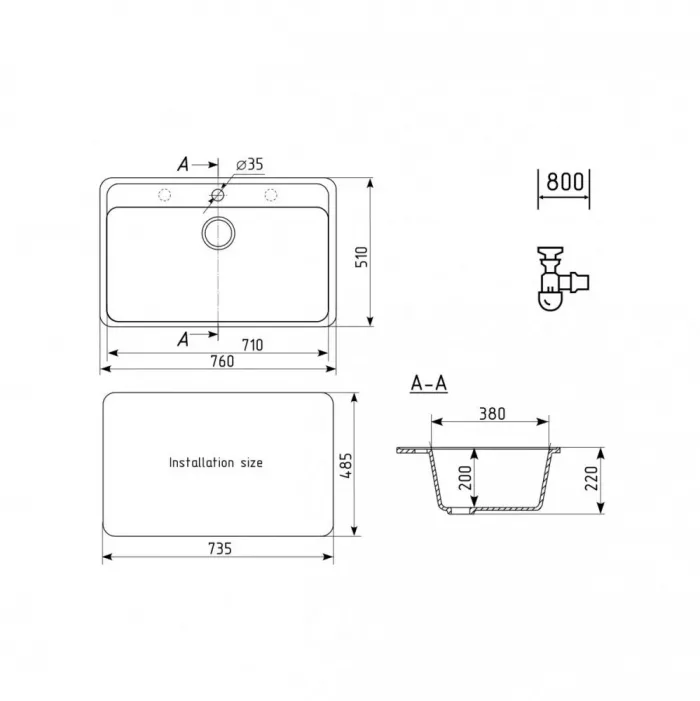 Кухонная мойка Ulgran U-600 U-600-342 серый