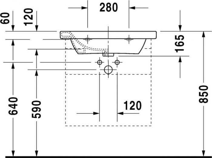 Раковина 65 см Duravit DuraStyle 2320650000