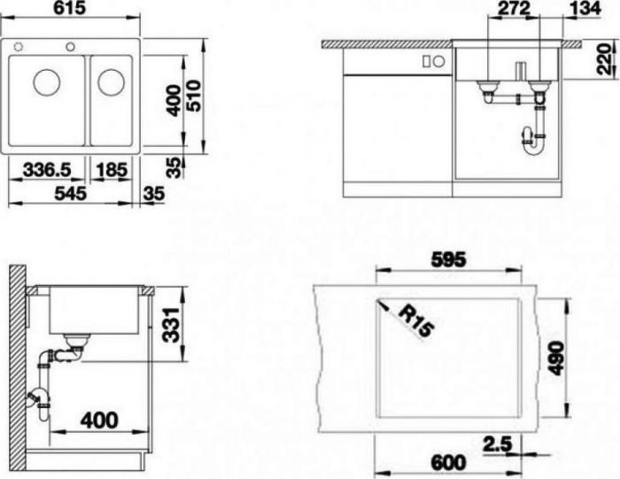 Кухонная мойка Blanco Pleon 6 Split 521693 белый