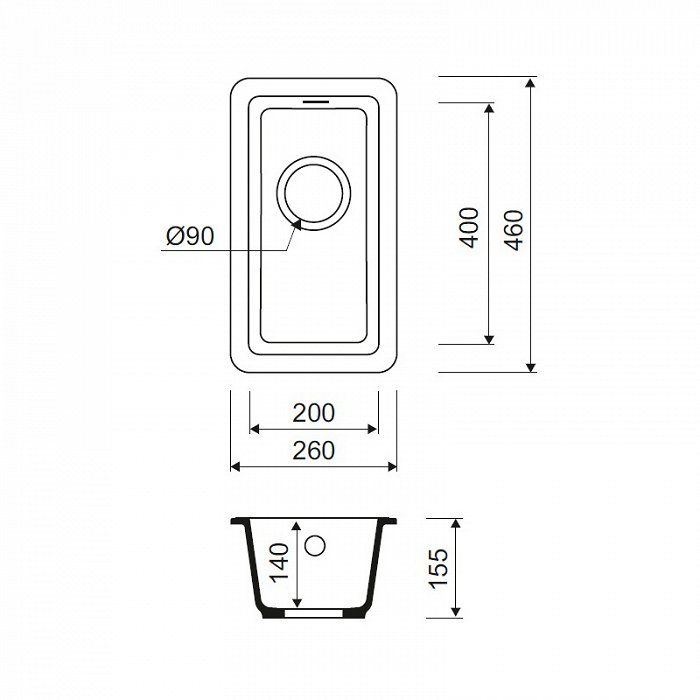 Мойка кухонная Iddis Tanto TU1W261i87 белый